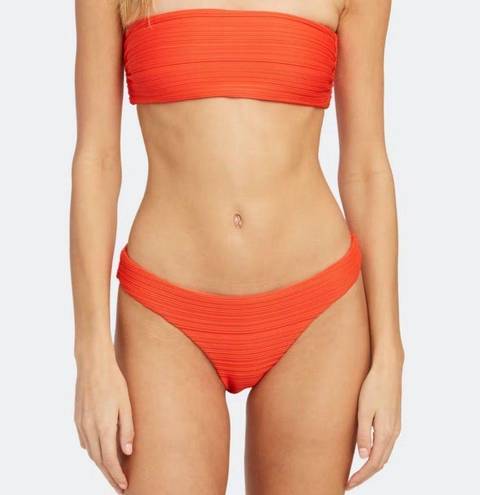 Mara Hoffman NEW  Kay Low Rise Bikini Bottom, Orange, Large