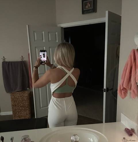 White Jumpsuit Open Back