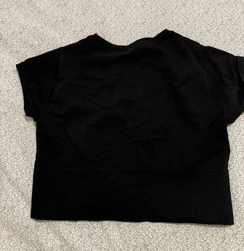 Aerie Offline By   Black Crop Workout Tee