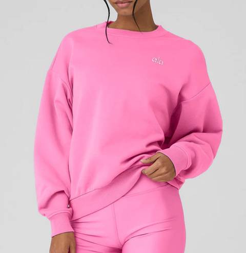 Alo Yoga Accolade Crew Neck Pullover Paradise Pink S 199