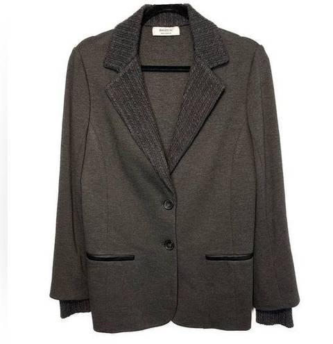 Bailey 44  Long Line Ponte Knit Blazer Cable Knit Accents