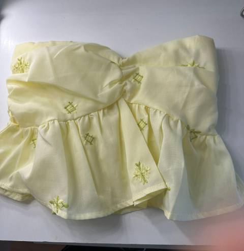 strapless yellow top Size XS