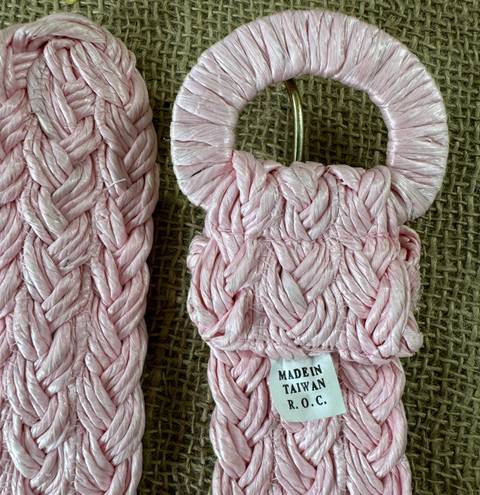 Vintage Women’s Wide Pink Woven Belt Size XS