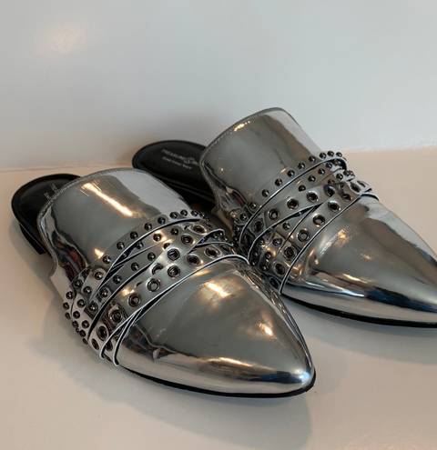 Treasure & Bond Navy x  silver mules