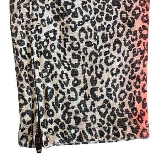 Scotch & Soda Maison Scotch Les Bon Vivants Women’s Pink Black Leopard Print Jeans Size 29 NWT