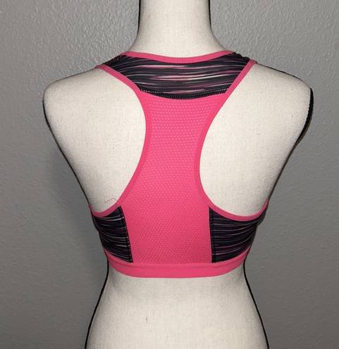 Bally Total Fitness Neon Pink Athletic Sport Bra Size Medium