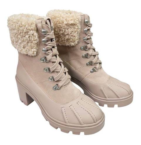 Splendid  Mikayla Faux Fur-Lined & Trim Combat Boots