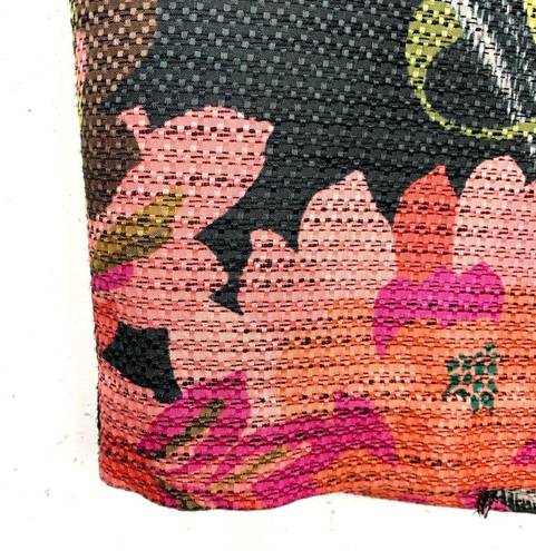 Trina Turk  Womens Kael Floral Straight Pencil Skirt Back Zip Pink Black Size 6