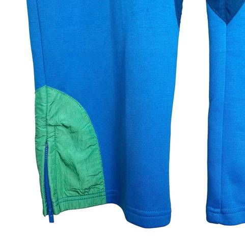 Free People Movement NEW  Flurry Retro Blue Combo Cropped Sweatpants Size Small