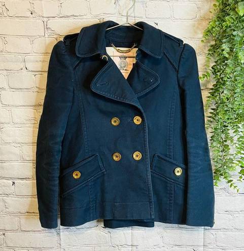 Juicy Couture Pea Coat XS Navy Military Double Breast Feminine