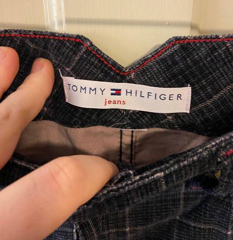 Tommy Hilfiger Y2K grunge black plaid skinny jeans