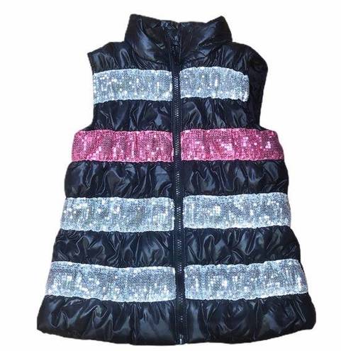 Justice  sequined puffer vest