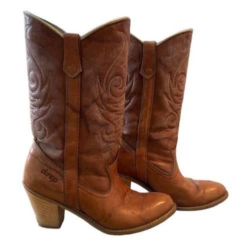 Dingo American Vintage  VINTAGE BROWN HEELED COWBOY BOOTS  size 7.5