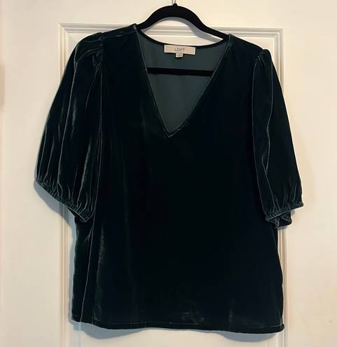 The Loft  Velvet Blouse