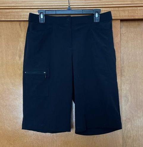 Chico's  Zenergy Golf Black Bermuda Shorts Size 0