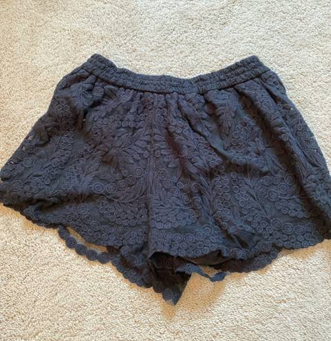 Francesca's Black Lace Shorts