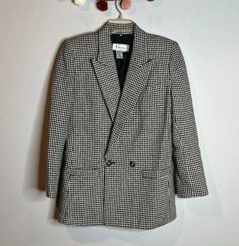 Houndstooth Vintage black and white  blazer jacket