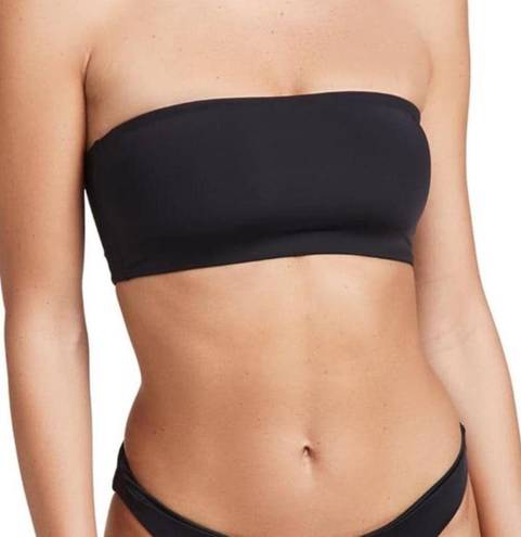 Good American NEW  Always Fits Better Band Bandeau Bikini Top MEDIUM Black Beach