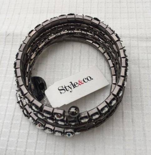 Style & Co NEW  Silver Hem Round / Coil‎ Bracelet. Women's Fashion Accessories