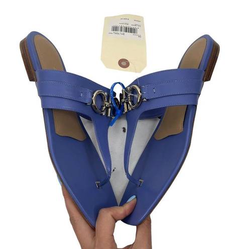 Salvatore Ferragamo  Riki Calfskin Gancini Bit Thong Sandals Size 9C