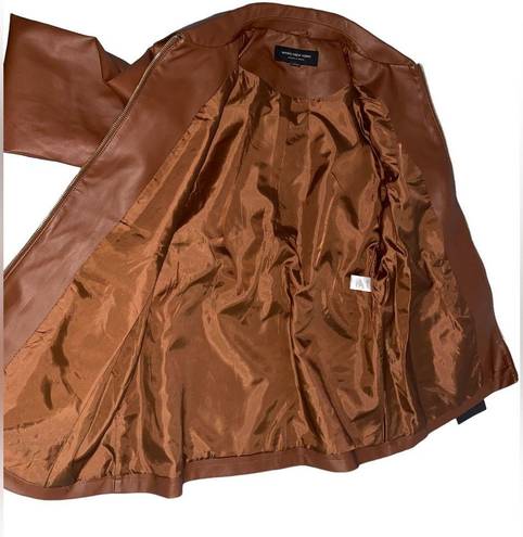 Marc New York  Andrew Marc Brown/ chocolate Zip up Fax Leather Jacket | Size M