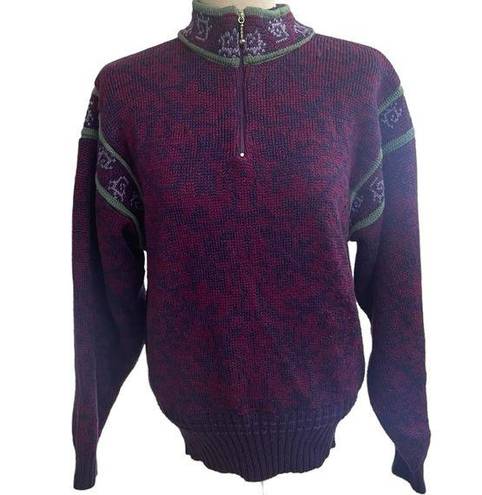 Purple Snow Vtg Demetre Womens Medium Wool acrylic blend Ski Sweater    Hong Kong