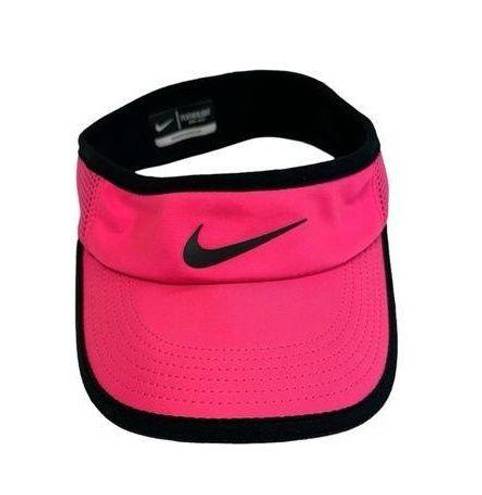 Nike  Featherweight Barbiecore Hot Pink with Black Trim Preppy Activewear Visor