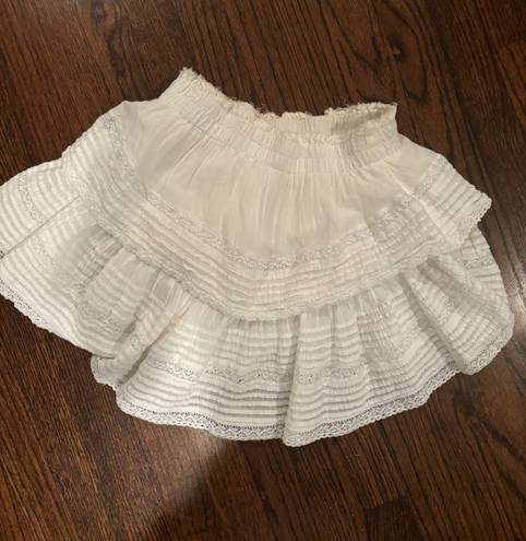 Aerie White Ruffle Skirt