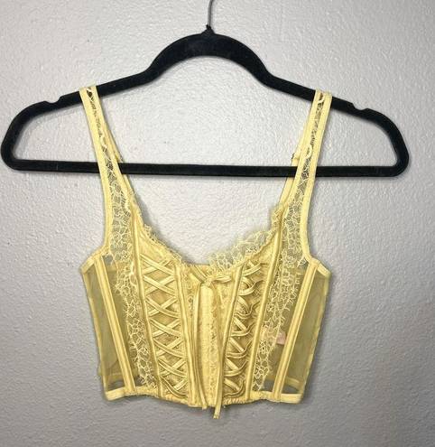 Victoria's Secret Yellow Dream Angels Lace Corset