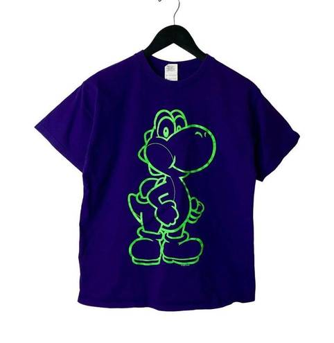 Nintendo 2014  Yoshi T Shirt Video Game Graphic Tee 100% Cotton Purple Medium M