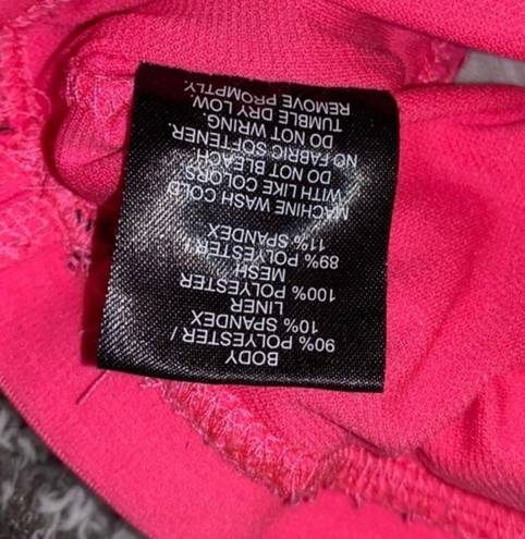 Bally Total Fitness Neon Pink Athletic Sport Bra Size Medium