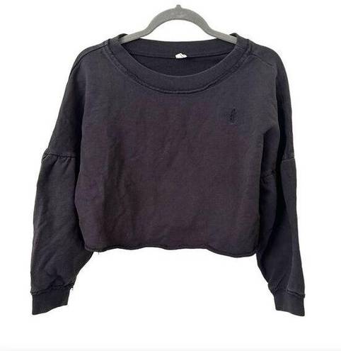 Free People Movement FP MOVEMENT Cropped‎ Oversized Sweatshirt Sz XS