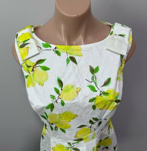 Kate Spade  Thalia Peplum Bow Top Lemons 4 Spring Shirt