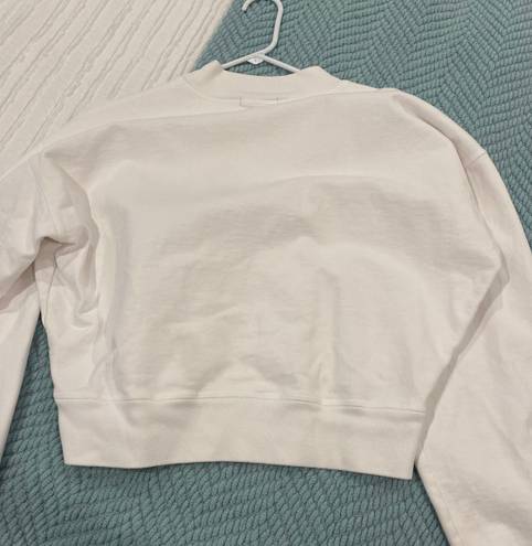 Talentless White Cropped  Crewneck