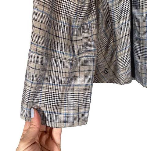 Treasure & Bond  Gray Plaid Long Sleeve Button Down Shirt Women Sz XS