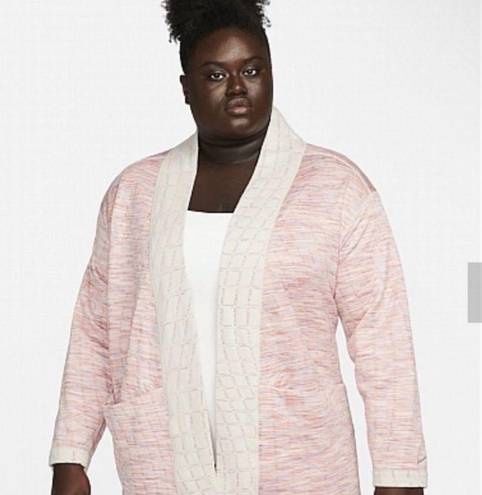 Nike NWT  Yoga Therma-FIT Luxe Plus Size 1X Jacquard Reversible Cardigan Jacket