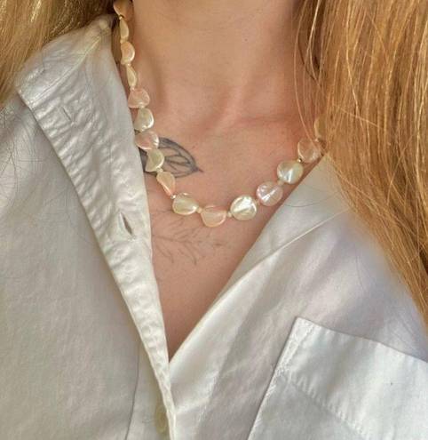 American Vintage Vintage “Croixe” Pink Abalone Shell Necklace Mermaid Siren Beach Pearl Pastel