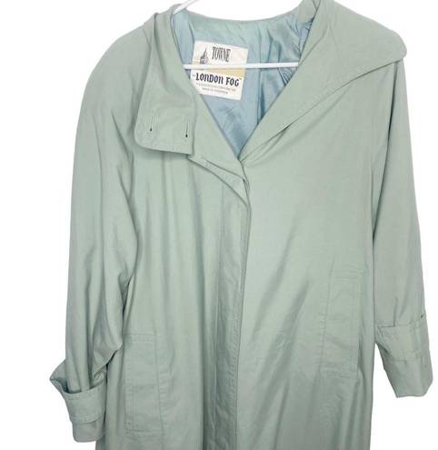 London Fog Vintage  trench coat sea green