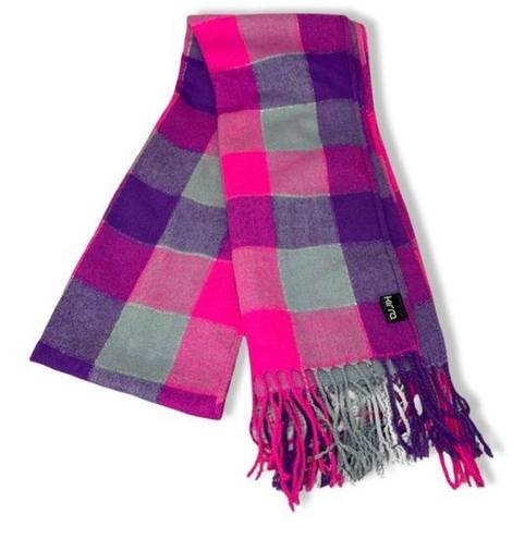 Kirra Hot Pink & Purple Plaid Scarf 🧣 From Pac-sun / One size