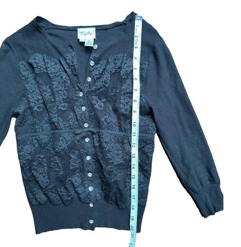 Tracy Reese  Embelished Lace Cardigan Sweater Button Up Size P