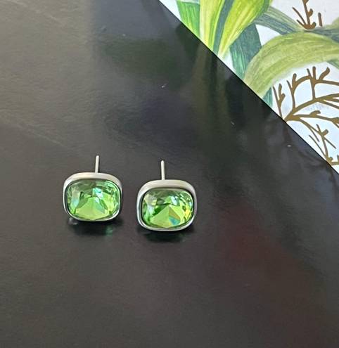 Swavorski Swarovski Elements 5 Carat Peridot Hypoallergenic Stud Earrings 