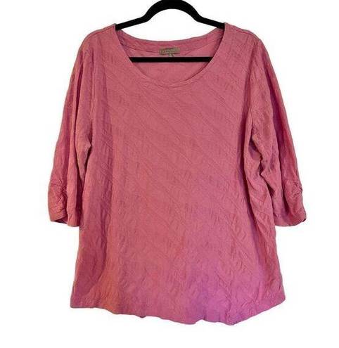 Habitat  purple textured crewneck blouse xl