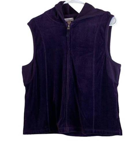 Charter Club  Velour Vest Jacket with Hood Size. L