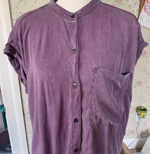 Calvin Klein  | purple short sleeve blouse