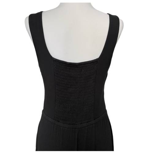 Jason Wu J  Scoop Neck Black Knit Ruffle Midi Dress With Pockets Small MSRP $65