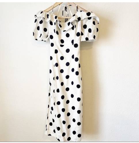 Farm Rio Mini Onca Dot Linen Midi Dress