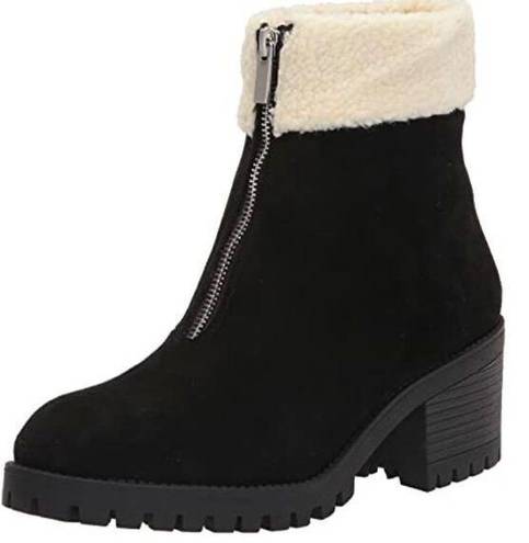 Bella Vita  Cable Lug Black Booties Faux Shearling Size 8.5 New