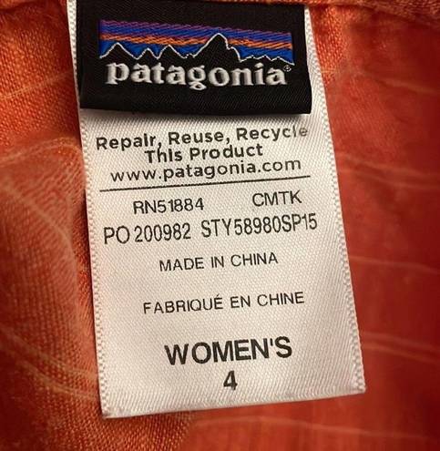 Patagonia  Women’s Island Hemp Crossover Faux Wrap Sleeveless Dress Size 4