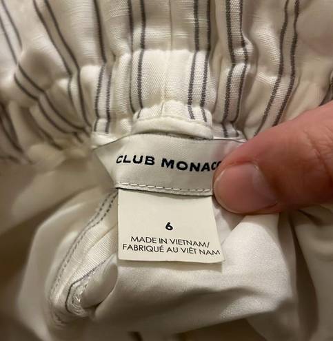 Club Monaco  annreanahh striped paper bag wide leg pants 6
