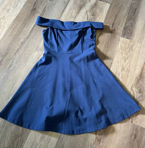 Lulus Blue Off The Shoulder Dress
